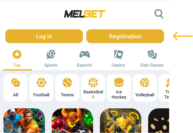 Click on Registration Melbet betapk Kenya